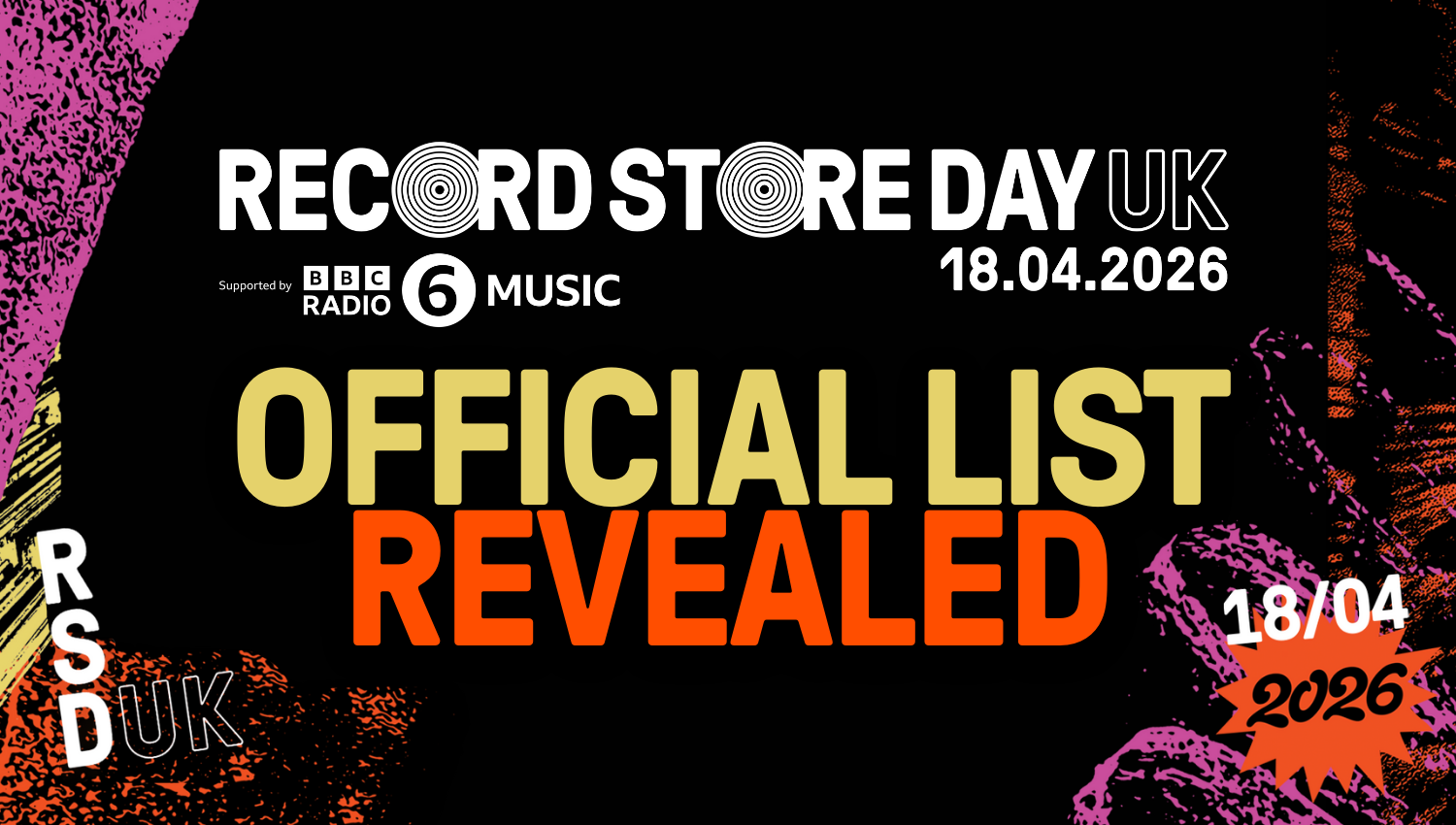 THE RECORD STORE DAY 2026 LIST HAS LANDED!